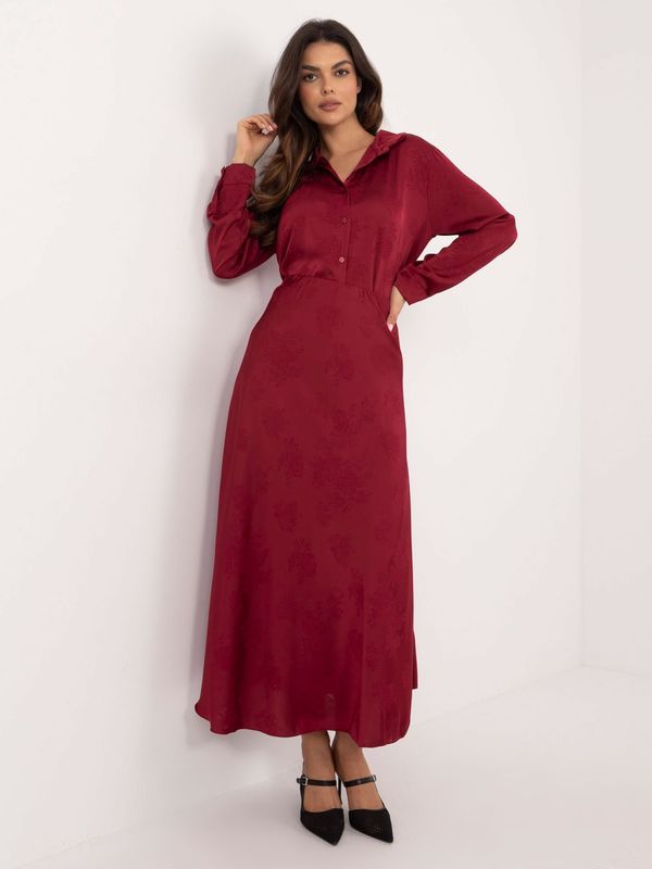 Italy Moda Skirt-DHJ-SD-19293.67-burgundy