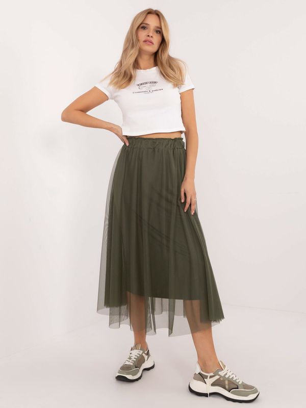 Italy Moda Skirt-DHJ-SD-19568.13X-khaki