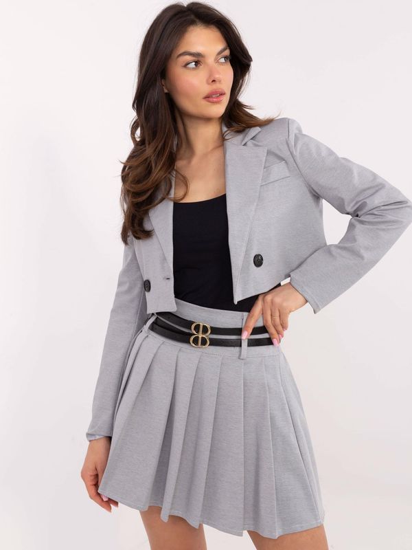 Italy Moda Skirt-DHJ-SD-8765.26-gray