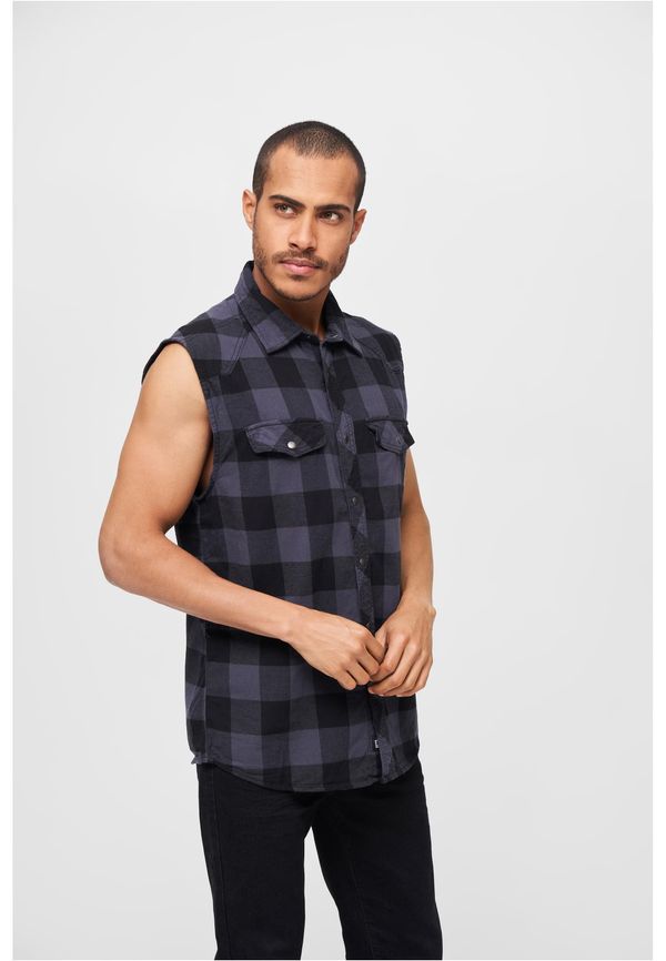 Brandit Sleeveless shirt black/grey