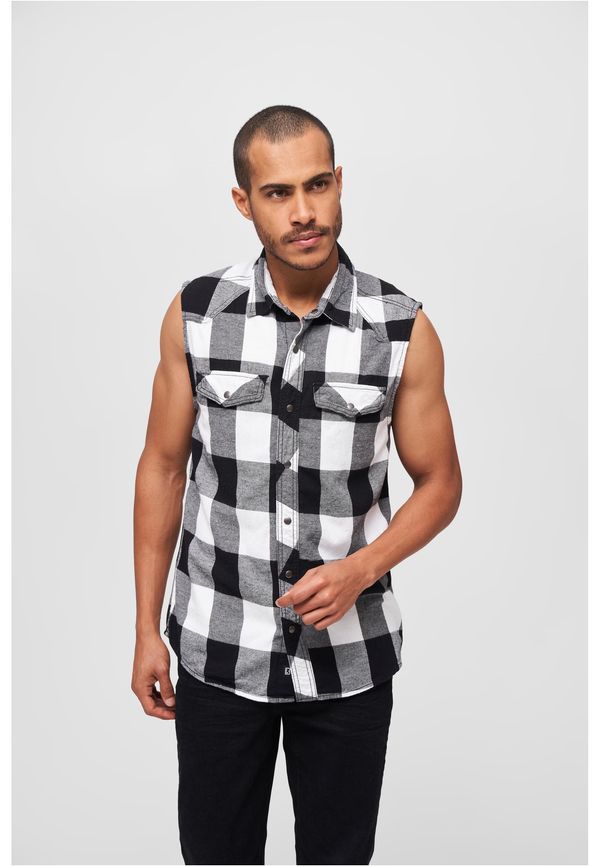 Brandit Sleeveless shirt white/black