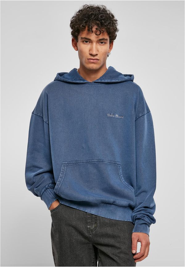 UC Men Small spaceblue hooded embroidery