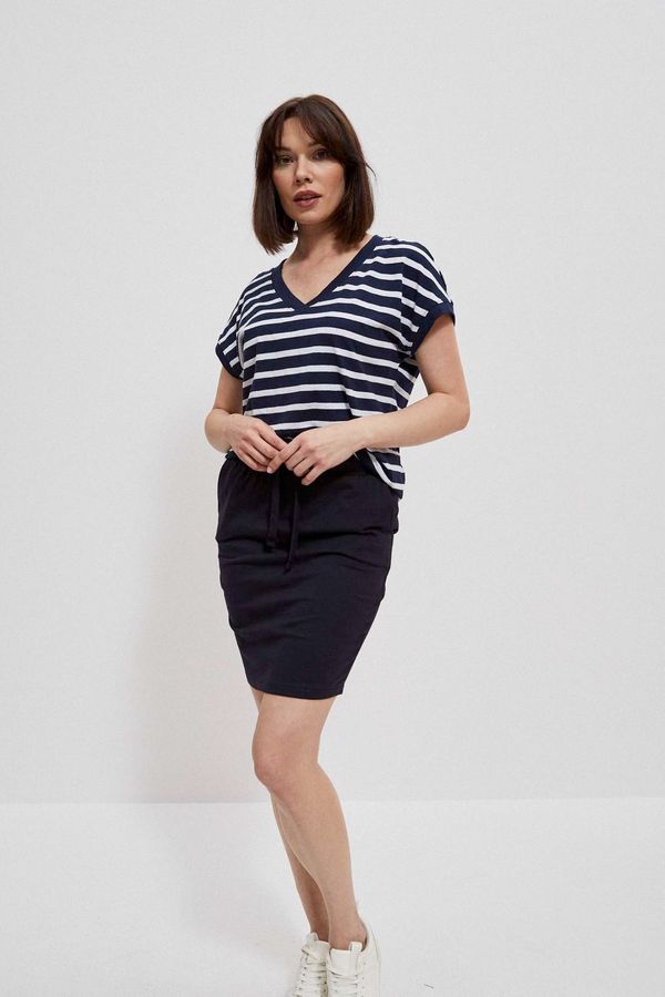 Moodo Smooth skirt above the knee - dark blue