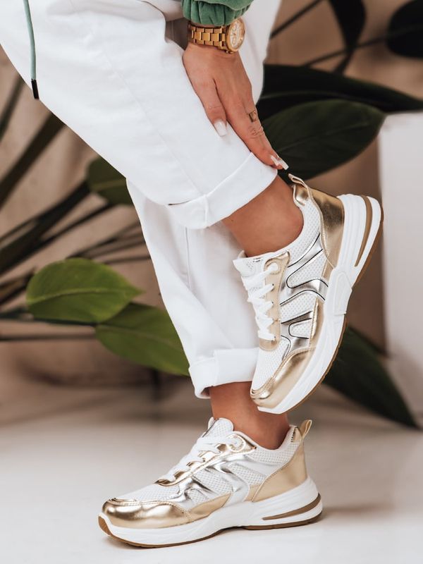 DStreet Sneakersy damskie GOLDLINX złote Dstreet