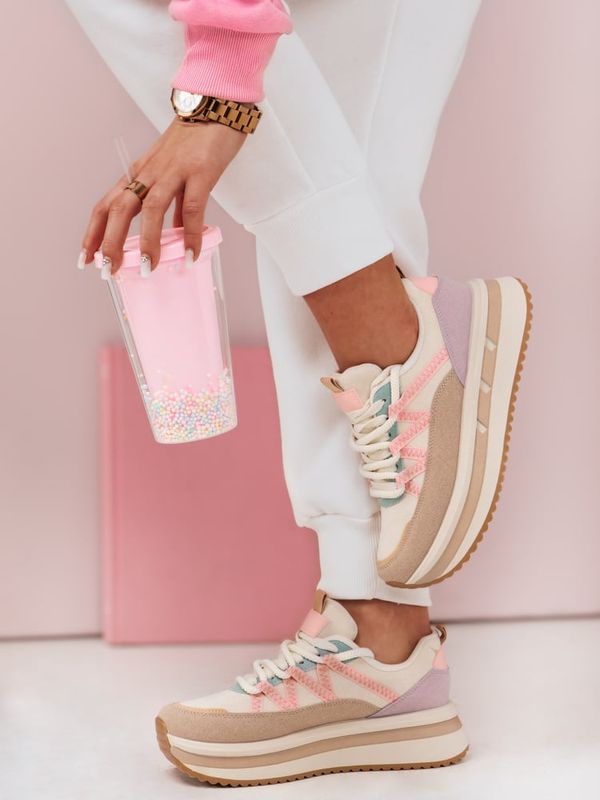 DStreet Sneakersy damskie ZENSHO beżowy Dstreet