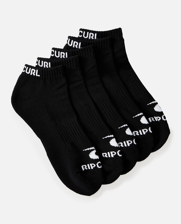 Rip Curl Socks Rip Curl BRAND ANKLE SOCK 5-PK Black