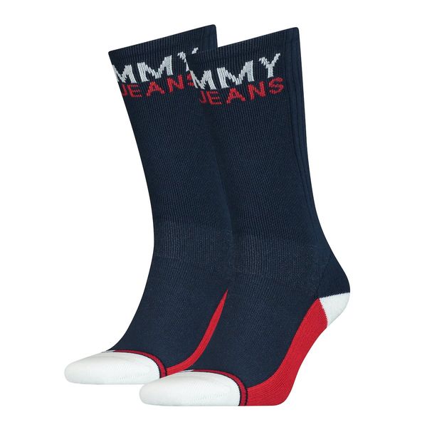 Tommy Hilfiger Socks - TH UNISEX TOMMY JEANS VINTAGE CUT 2P Blue