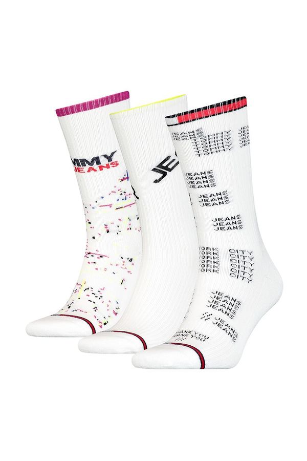 Tommy Hilfiger Socks - Tommy Jeans TH UNI TJ GIFTBOX 3P DISRUPTIVE White