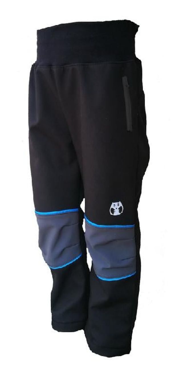 Kukadloo Softshell trousers - black with black zippered pockets