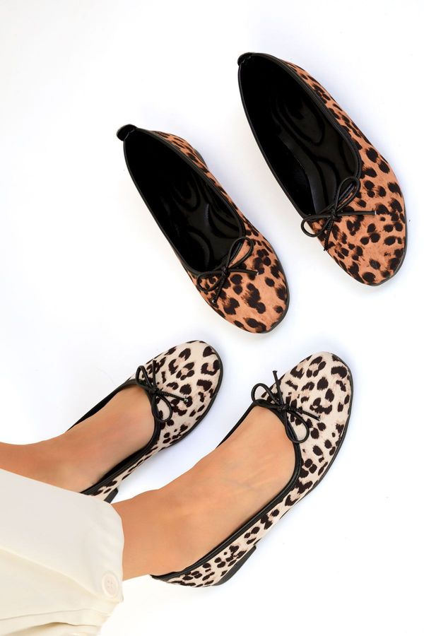 Soho Soho Beige Leopard Women's Ballerina 19456