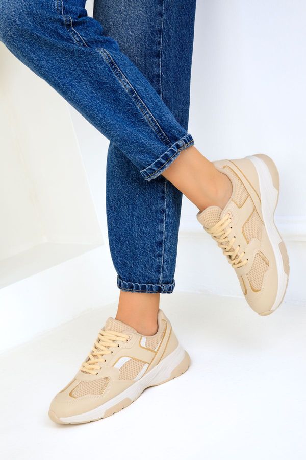 Soho Soho Beige-White Women's Sneakers 19505