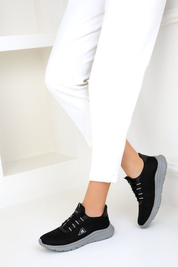 Soho Soho Black-Grey Women's Sneakers 18076