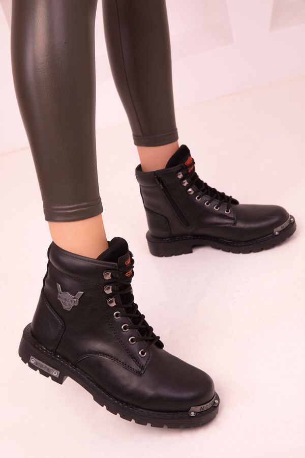 Soho Soho Black Matte Women's Boots & Booties 17641