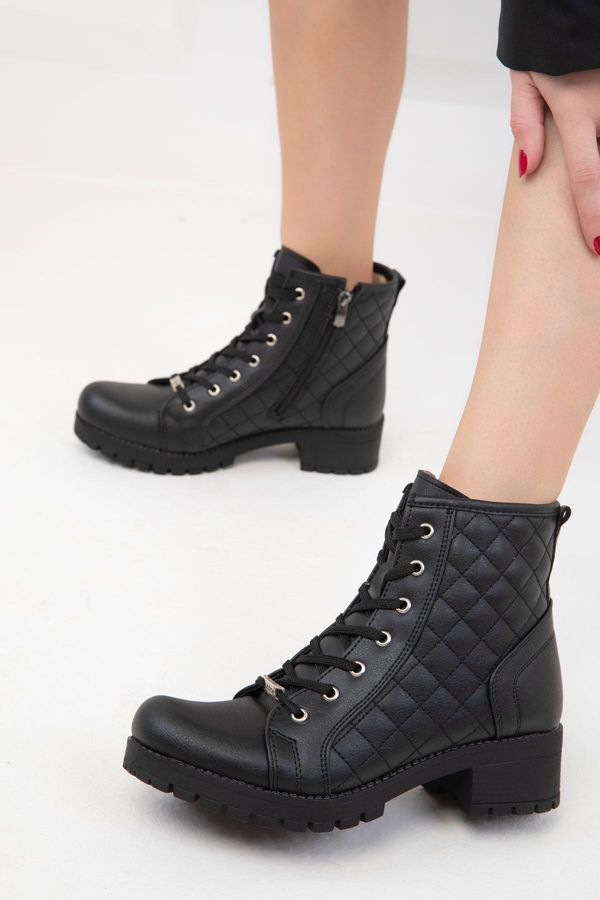 Soho Soho Black Quilted 13786 Boots & Bootie