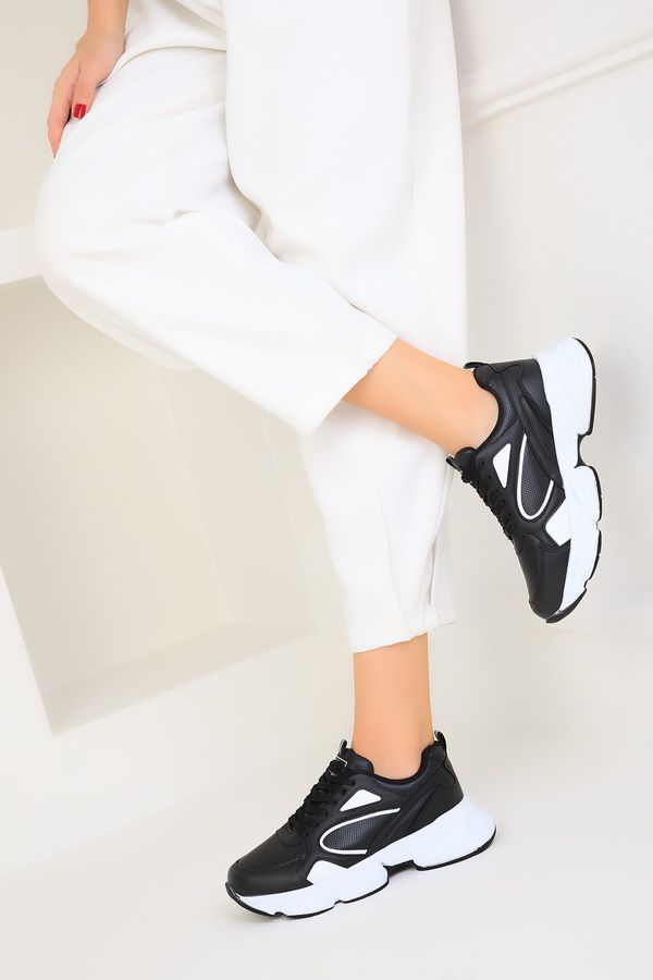 Soho Soho Black-White-C Women's Sneakers 17226