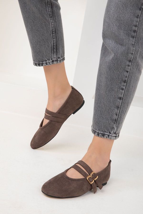 Soho Soho Brown Suede Women's Ballerinas 19936