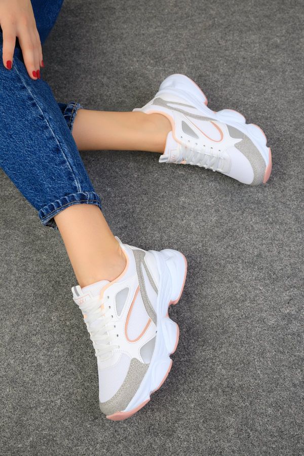 Soho Soho Grey-White-Powder Women's Sneakers 17226