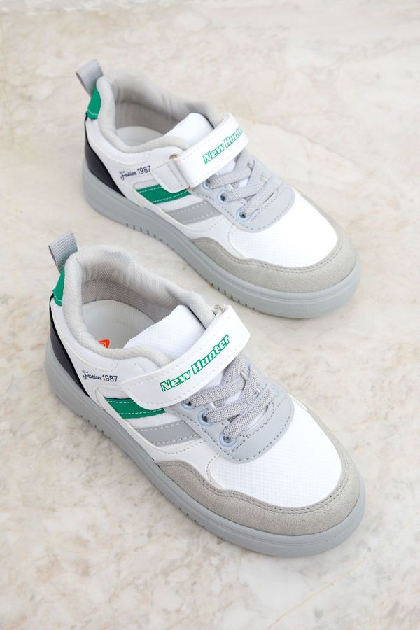 Soho Soho Ice-White-Green Kids Sneaker 19612