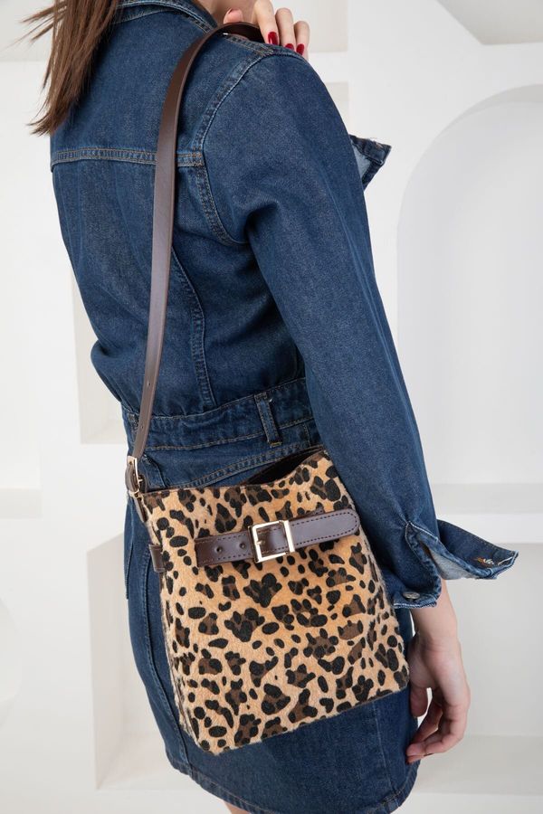 Soho Soho Leopard-Brown Women's Shoulder Bag 20041