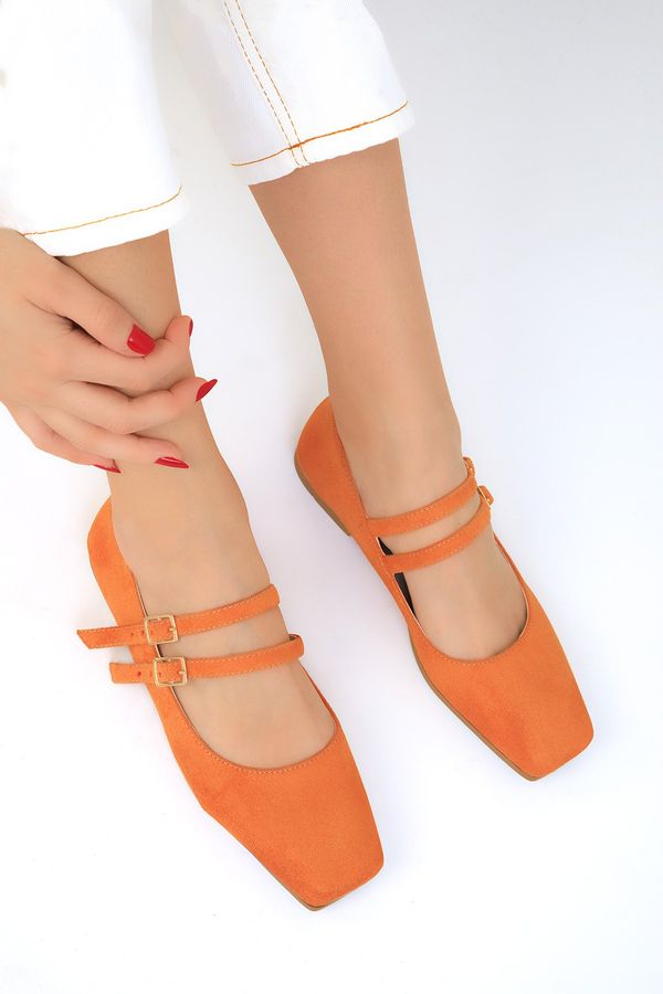 Soho Soho Orange Suede Women's Flats 18891