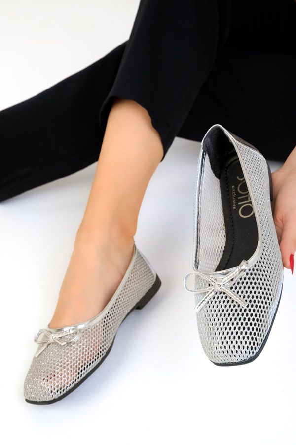 Soho Soho Silver Women's Ballerinas 19287