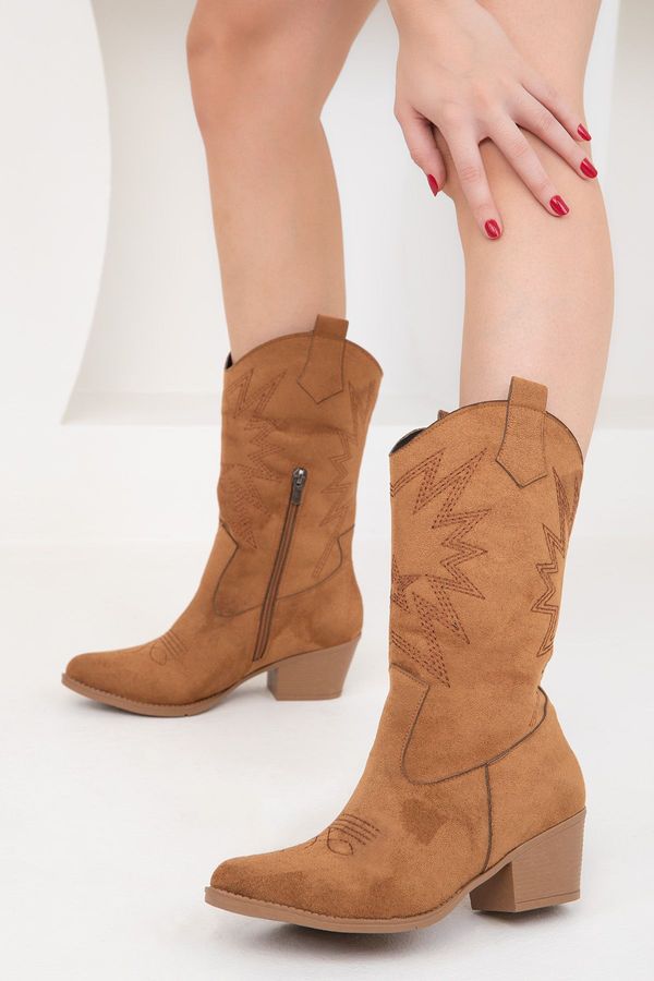 Soho Soho Tan Suede Women's Boots 19869