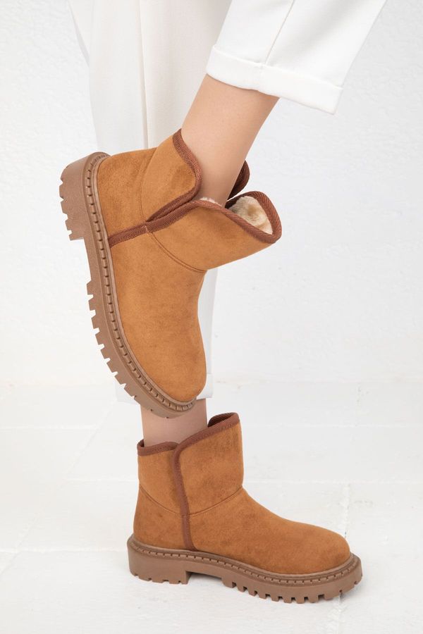 Soho Soho Tan Suede Women's Boots & Bootie 19750