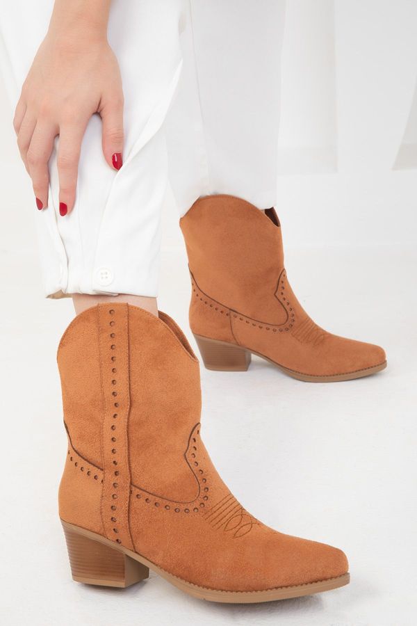 Soho Soho Tan Suede Women's Boots & Bootie 19808