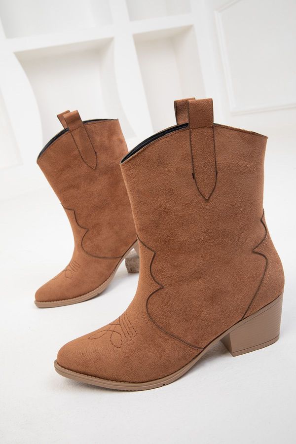 Soho Soho Tan Suede Women's Boots & Bootie 19820