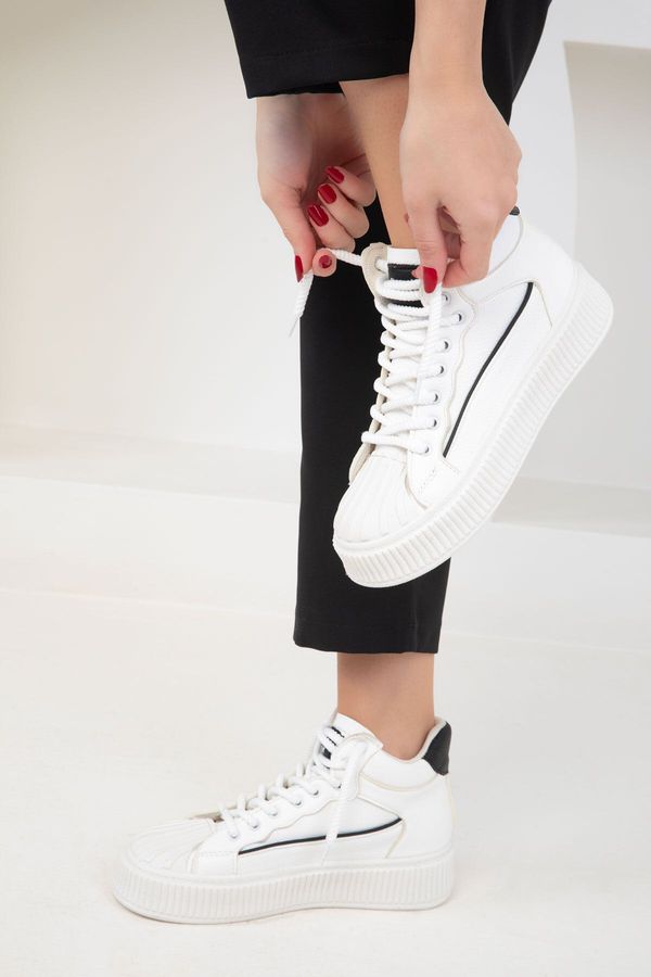 Soho Soho White-Black Women's Sneakers 19950