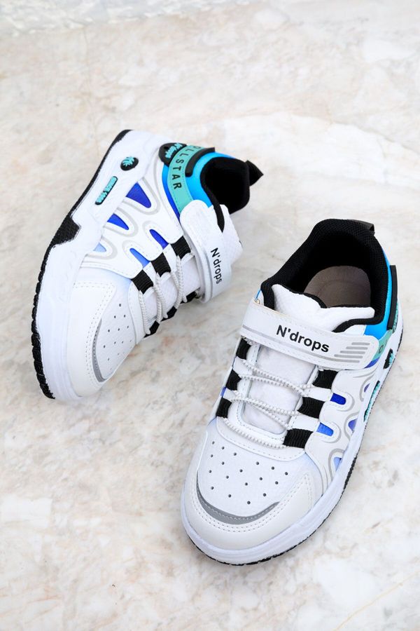 Soho Soho White-Blue-Green Kids Sneaker 19609