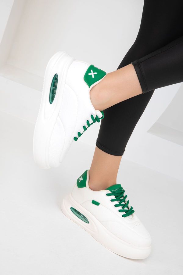 Soho Soho White-Green Women's Sneaker 19731