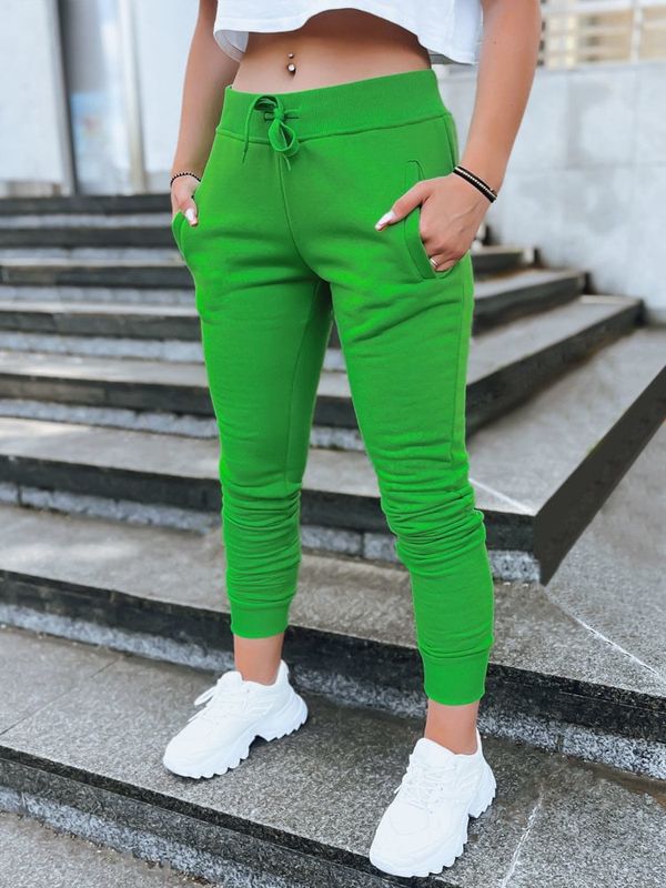 DStreet Spodnie damskie dresowe FITS jasnozielone Dstreet