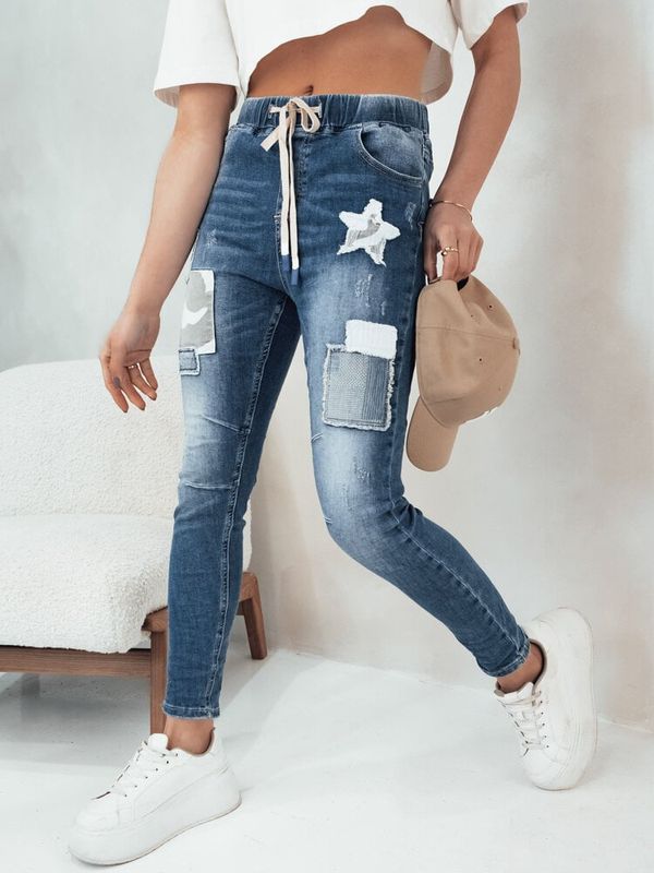 DStreet Spodnie damskie jeansowe LABISO niebieskie Dstreet