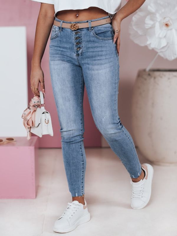 DStreet Spodnie damskie jeansowe skinny wysoki stan DERMIX Dstreet