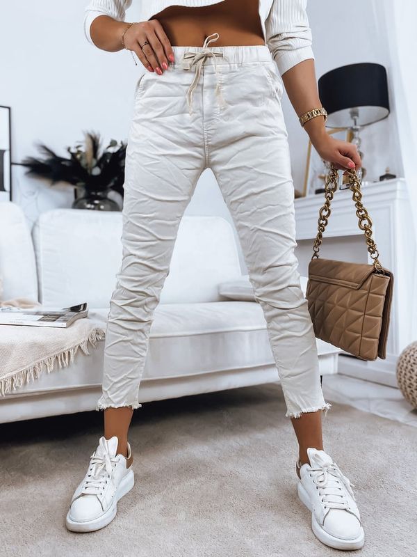 DStreet Spodnie damskie MIKI jasnobeżowe Dstreet