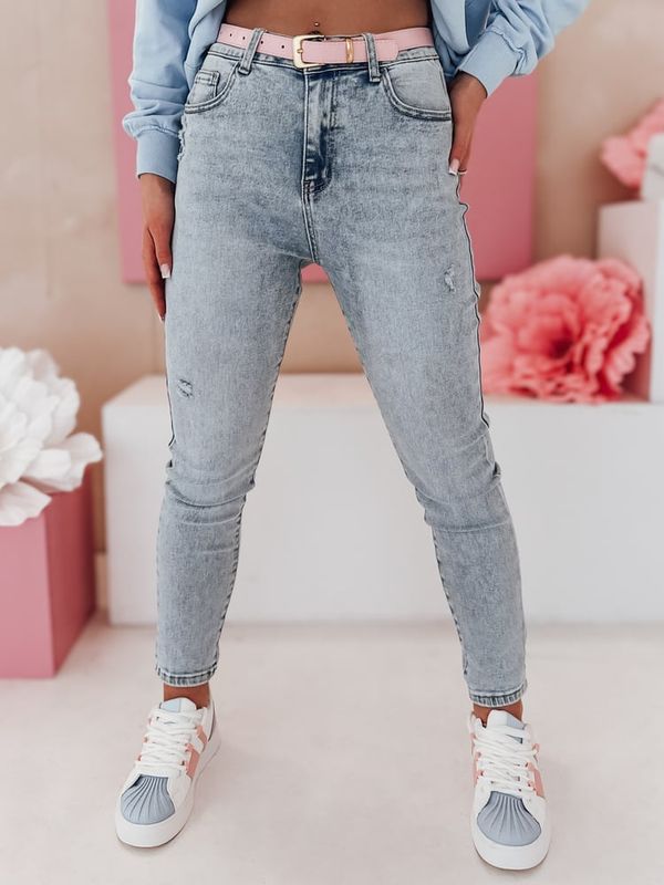 DStreet Spodnie damskie slim fit jeansowe SKINNEX niebieskie Dstreet