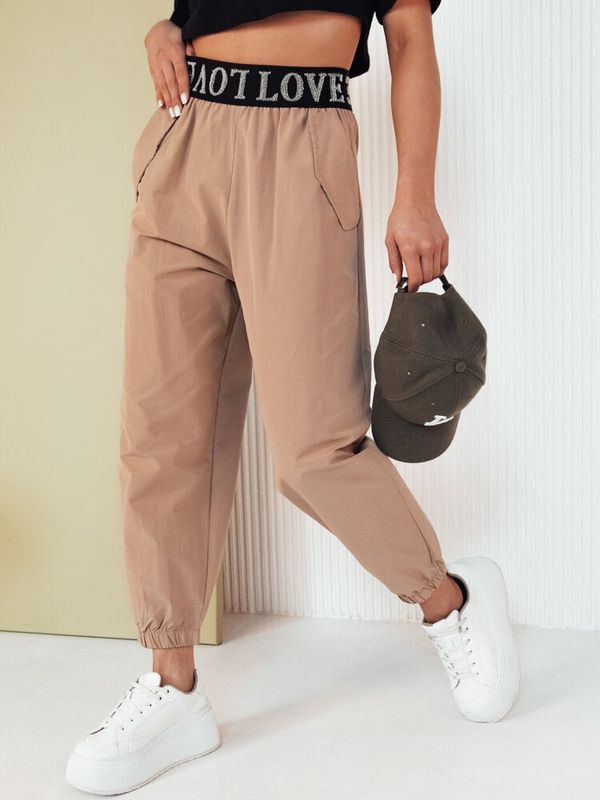 DStreet Spodnie damskie SORLIN kamelowe Dstreet