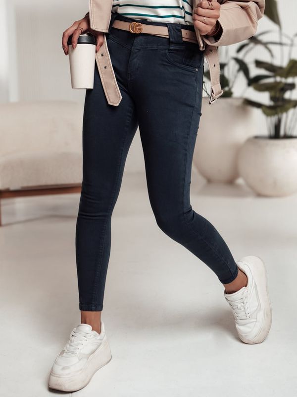 DStreet Spodnie damskie STYLELIFT skinny jeans niebieskie Dstreet