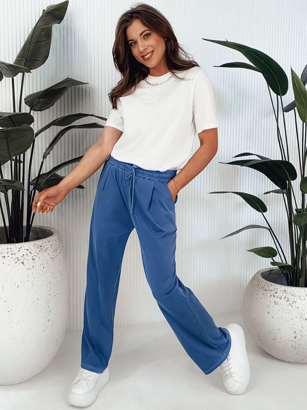 DStreet Spodnie damskie wide leg ASTERS granatowe Dstreet