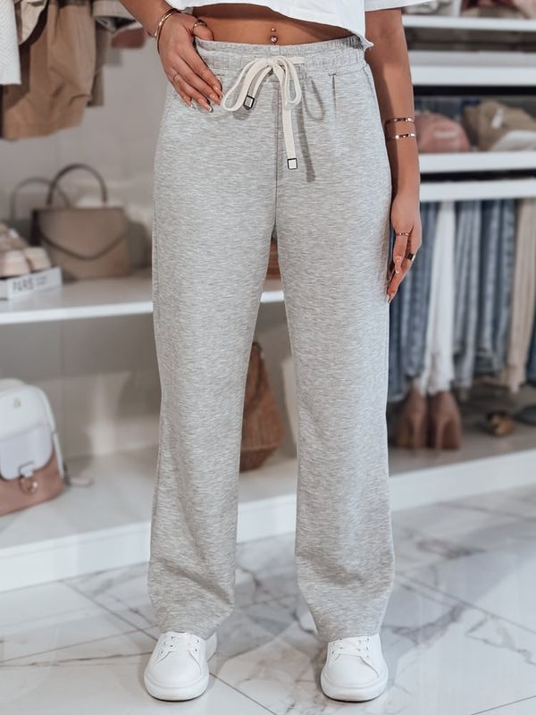 DStreet Spodnie dresowe damskie wide leg RELAXON szare Dstreet