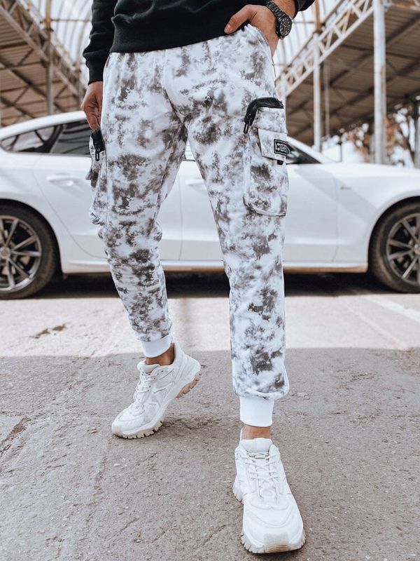 DStreet Spodnie męskie bojówki białe Dstreet