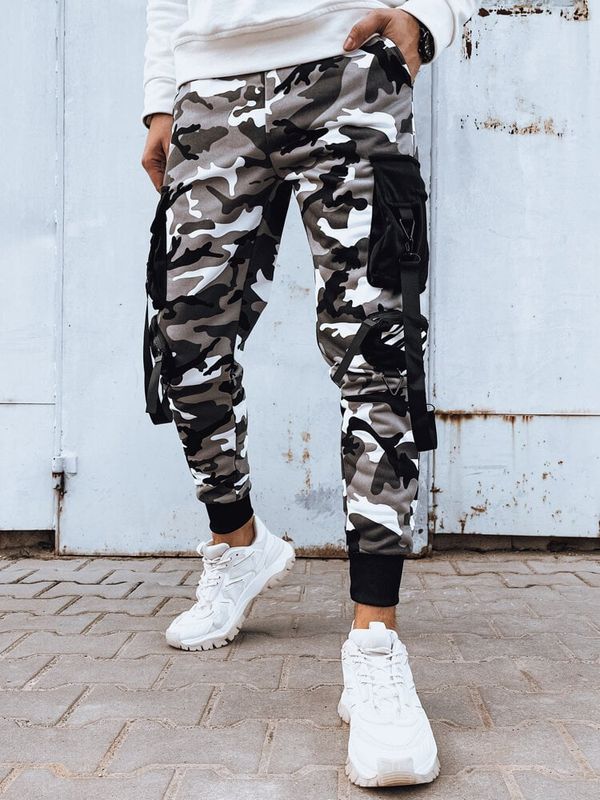 DStreet Spodnie męskie bojówki białe Dstreet