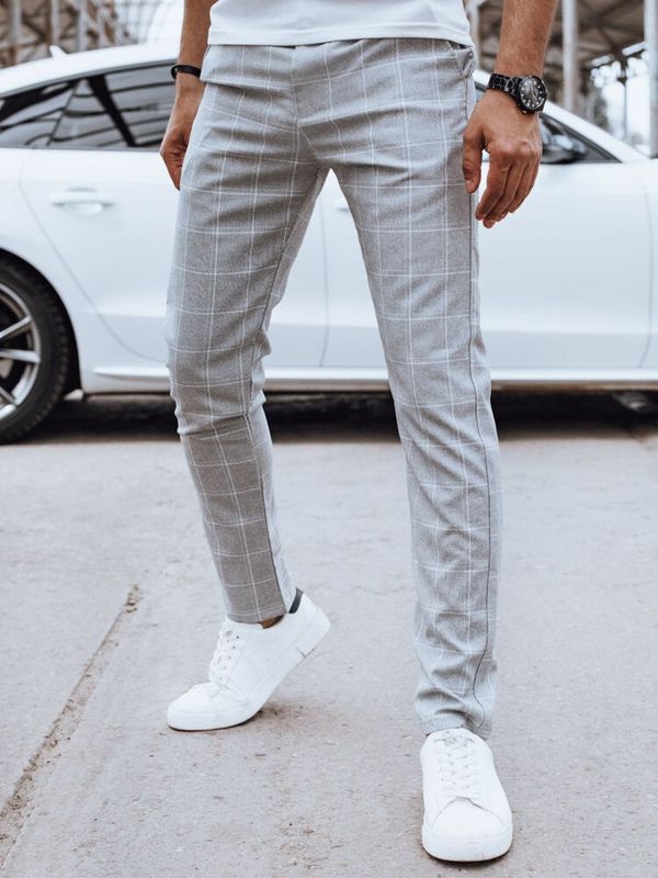 DStreet Spodnie męskie casual jasnoszare Dstreet