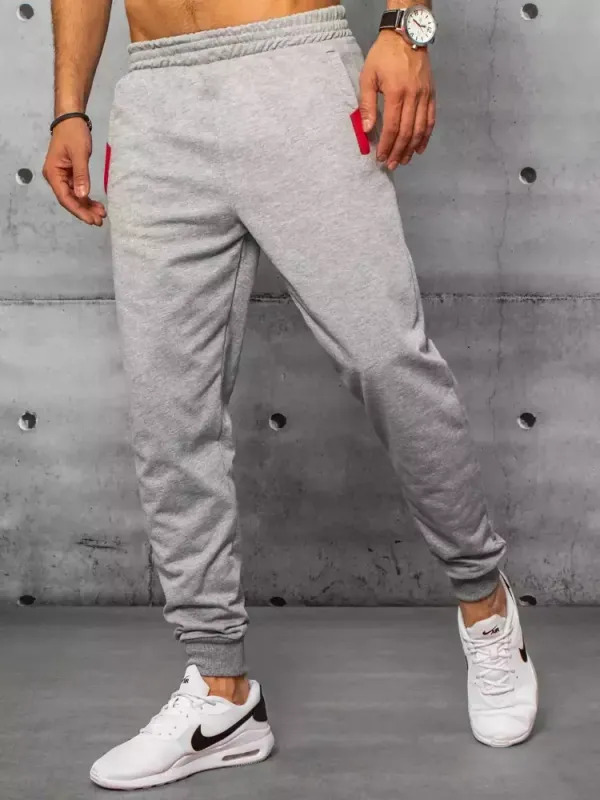 DStreet Spodnie męskie dresowe jasnoszare Dstreet