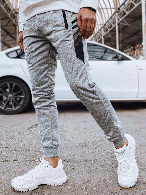 DStreet Spodnie męskie dresowe szare Dstreet