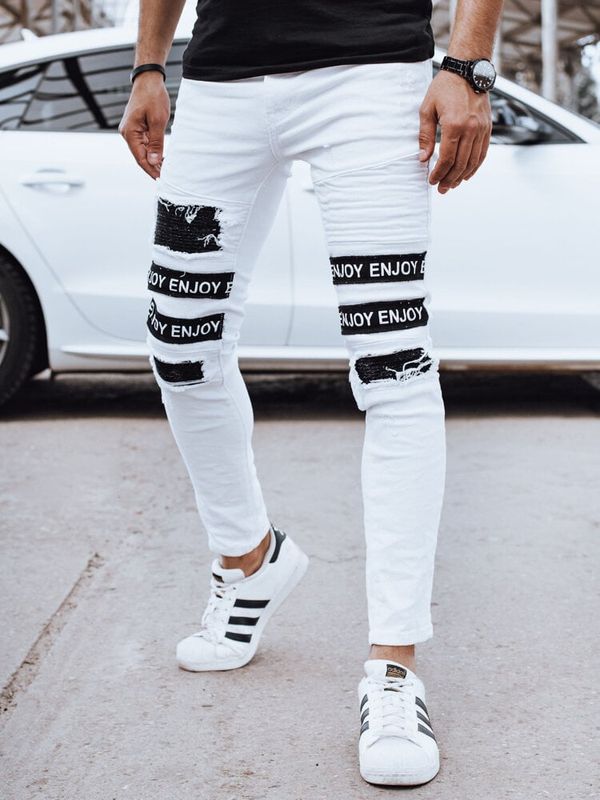 DStreet Spodnie męskie jeansowe białe Dstreet
