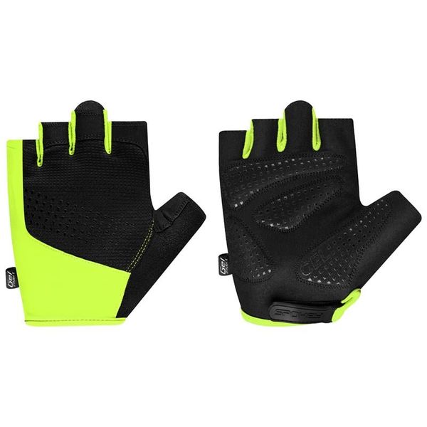 Spokey Spokey AVARE Men's cycling gloves, clear-yellow, veľ. L