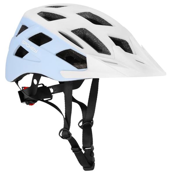 Spokey Spokey POINTER Bicycle helmet with LED flasher, 58-61 cm, bielo-blue