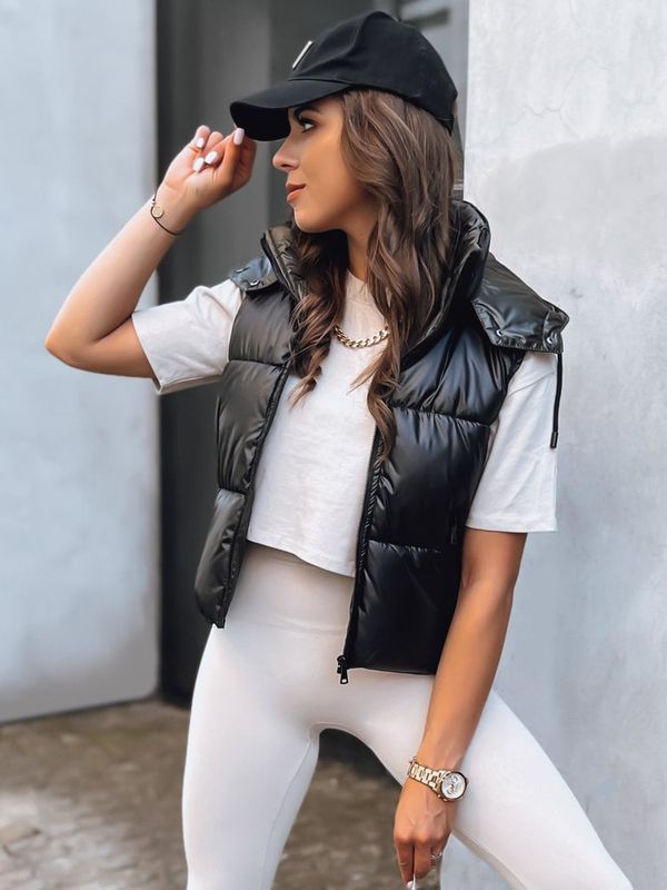 DStreet Sportowa kamizelka damska pikowana OSHE czarna Dstreet